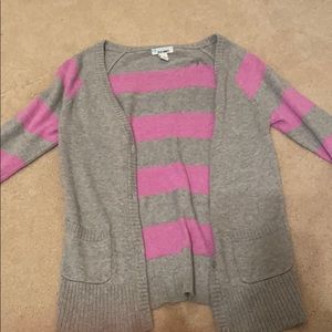Old Navy purple and gray sweater.